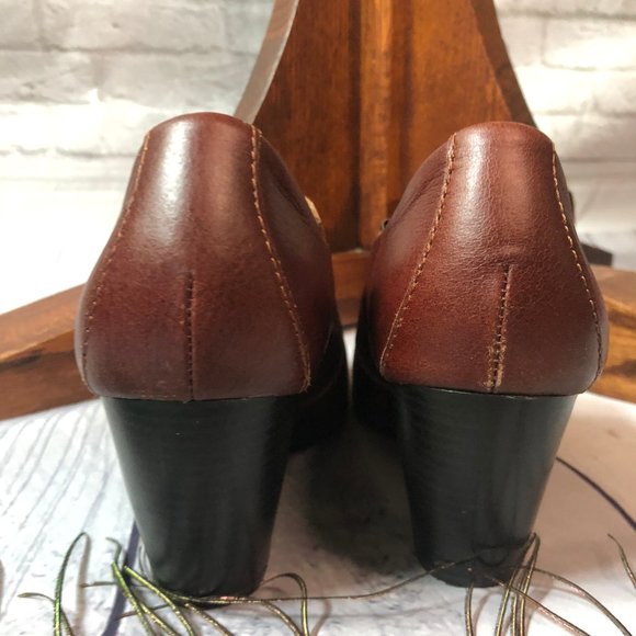 BOC Brown Leather Western Heel Ankle Boot Size 9.5 - Picture 4 of 7